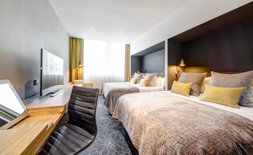 Accessible bedroom at Apex City of Bath Hotel